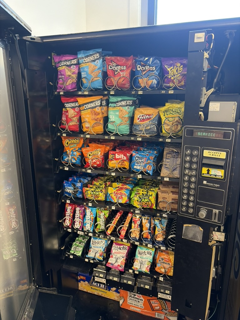 RP Snacks snack vending machine fully stocked